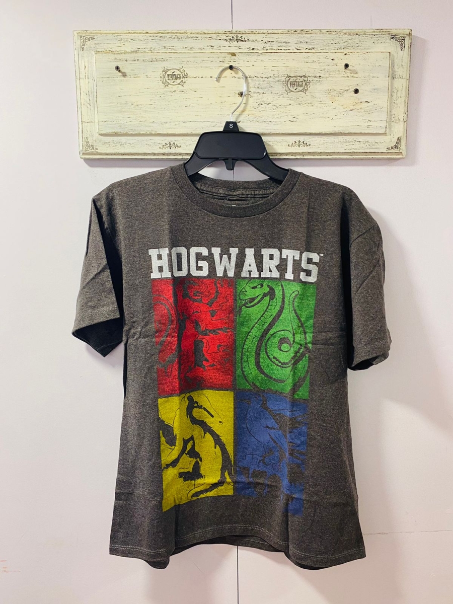 Polera Harry Potter para niño color gris