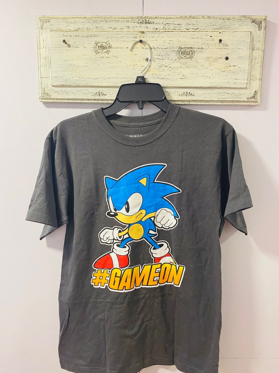 Polera Sonic para niño color gris