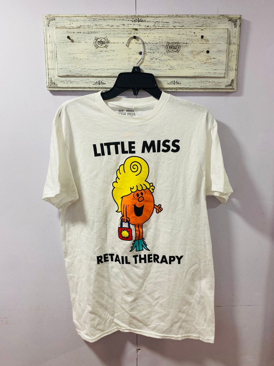 Polera Hombre Memes MR Men Little Miss blanca