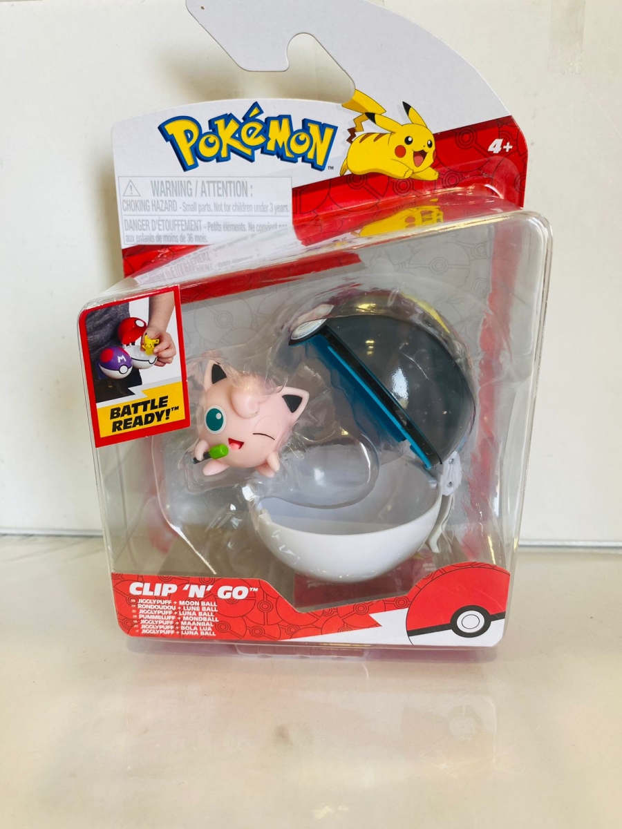 Figura Pokémon - Clip 'N' Go - Bola lunar - Jigglypuff