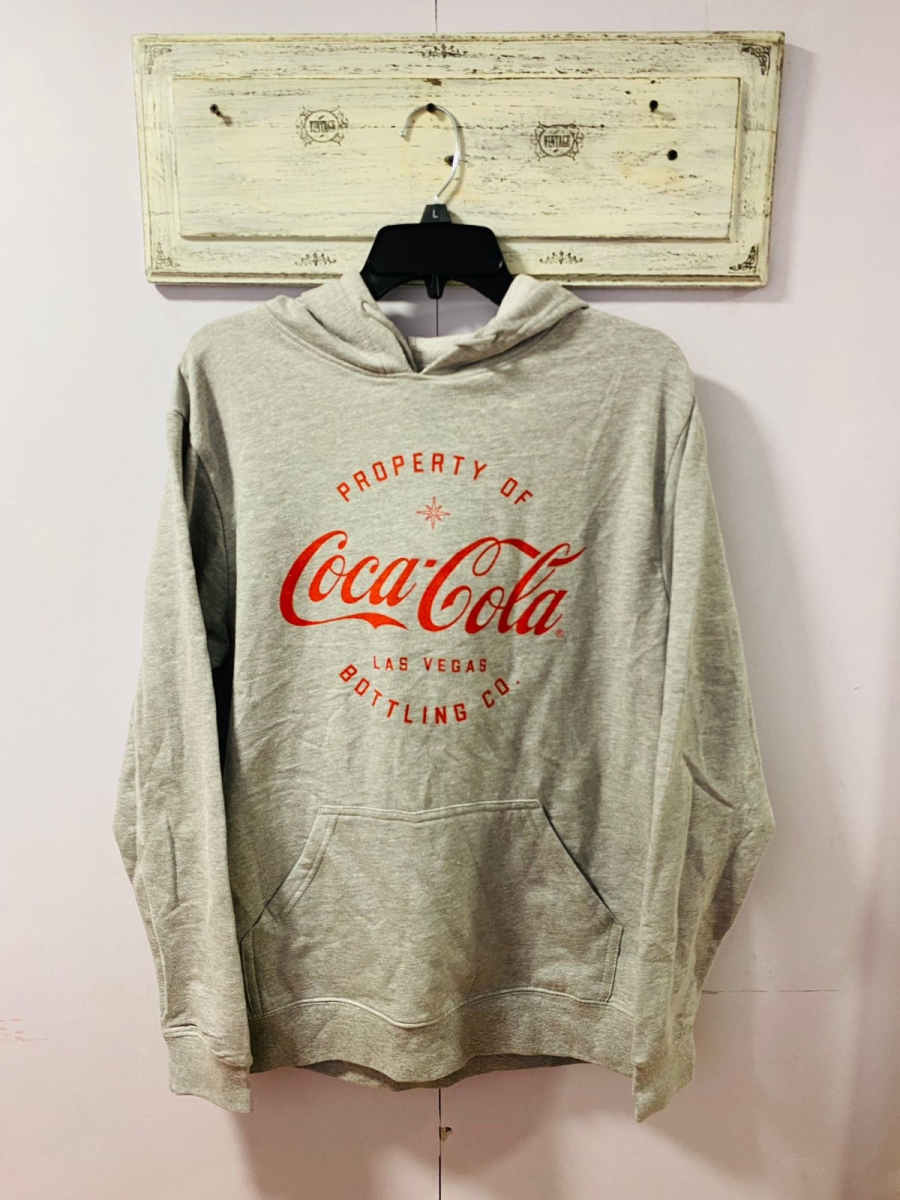 Poleron Coca Cola Unisex Gris Las Vegas Bottling CO.