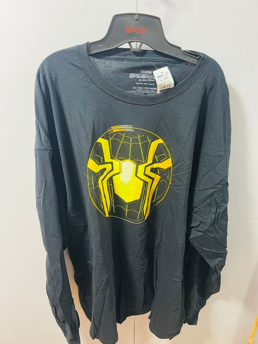 Polera Spiderman para hombre color negro