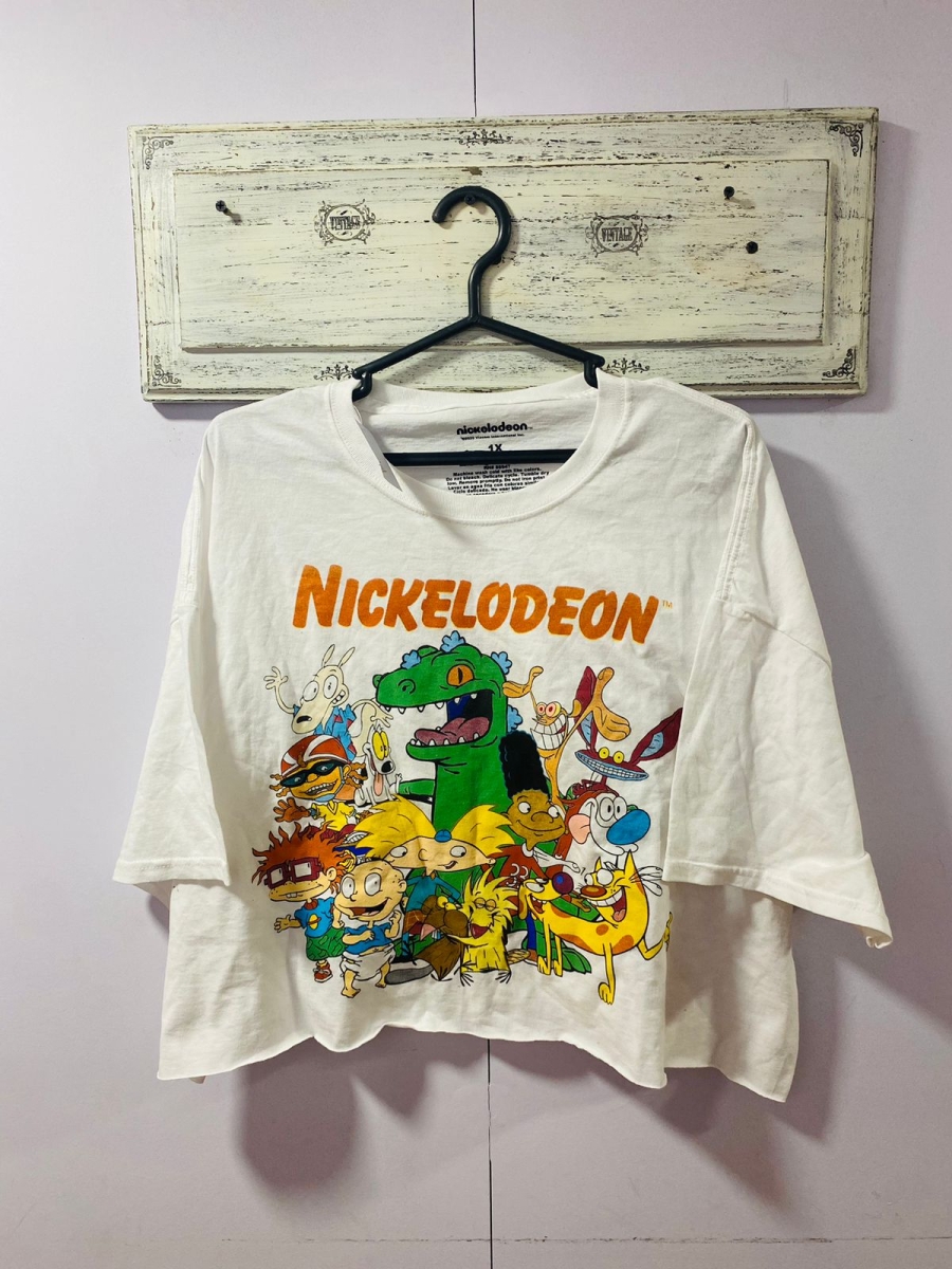 Polera Nickelodeon  tipo crop para dama 