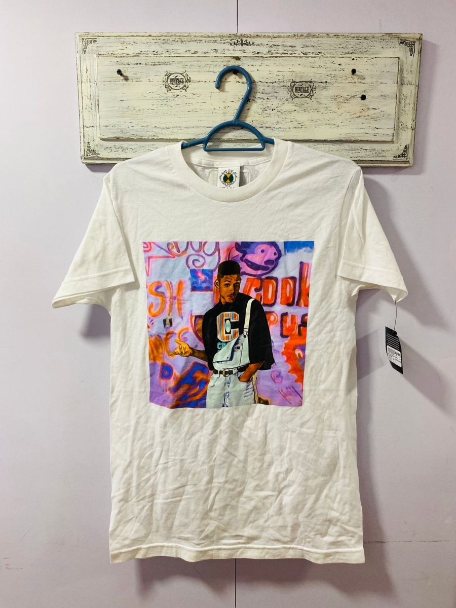 Polera El Principe del Rap para hombre color blanco 