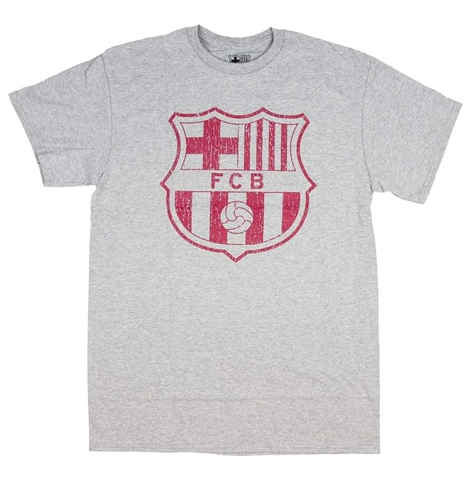 Polera Hombre  del FC Barcelona con el logotipo del escudo del FCB, camiseta vintage con diseño gráfico para adultos, para hombre 