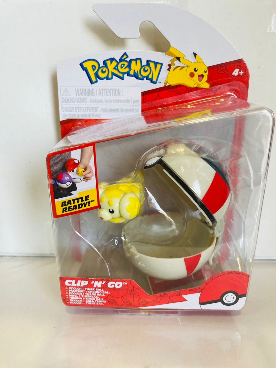 Figura Pokémon - Clip 'N' Go - Bola temporizadora - Fidough