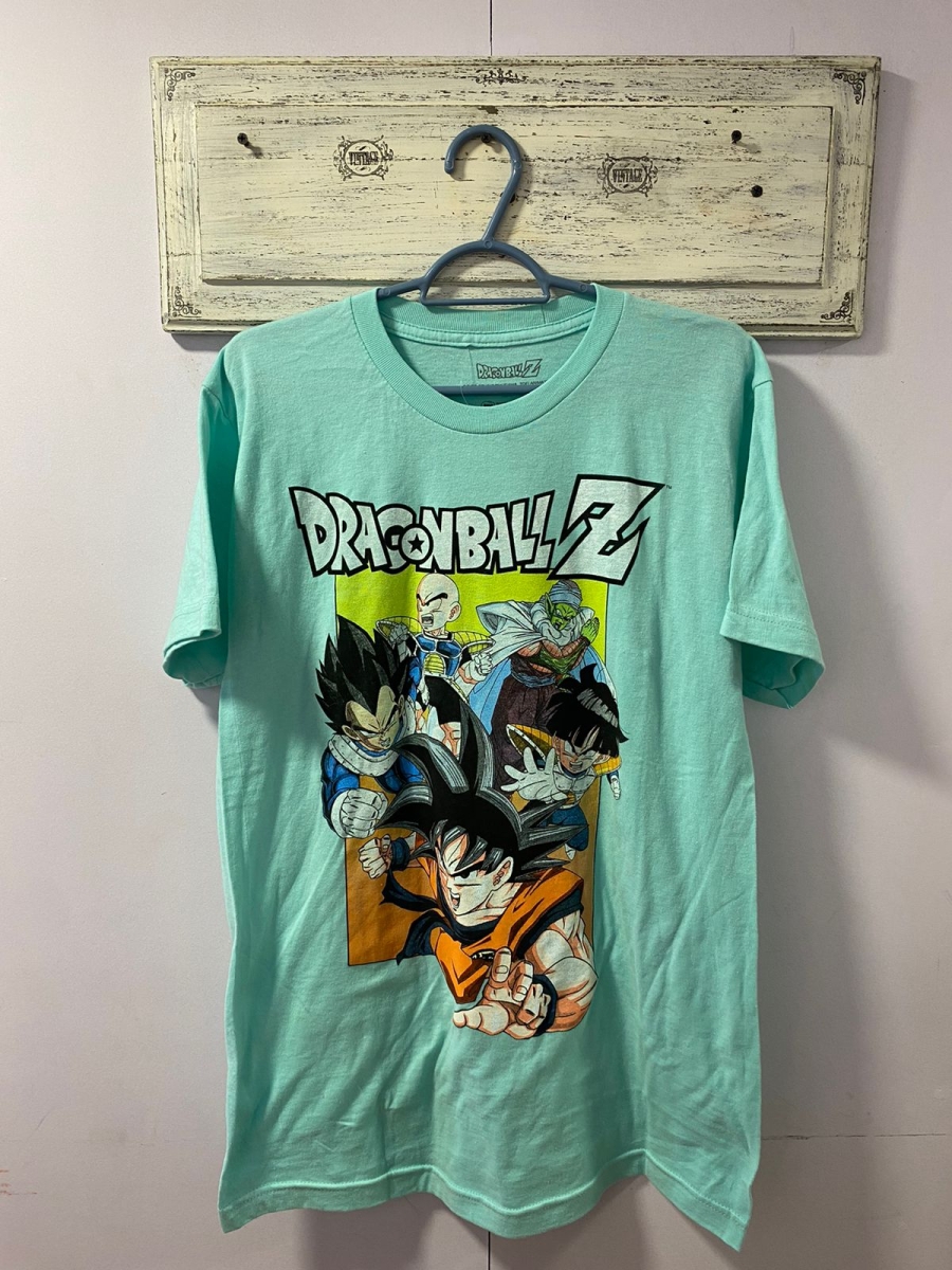 Polera Dragon Ball Z para hombre color turquesa 