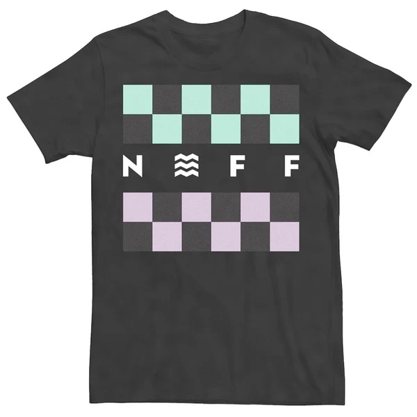 Polera  Neff Checker multicolor en color carbón jaspeado