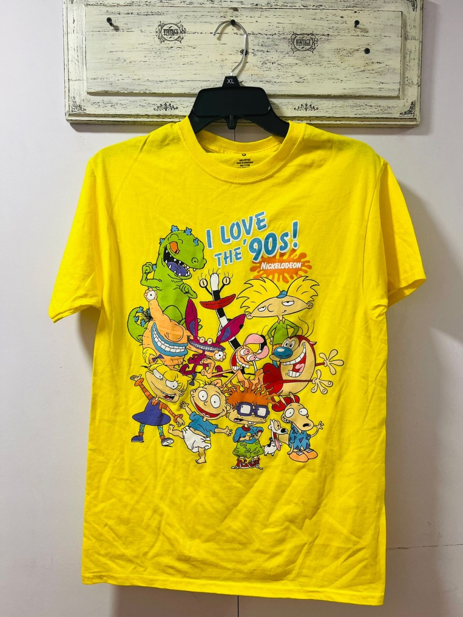 Polera Nickelodeon 90' unisex color amarillo