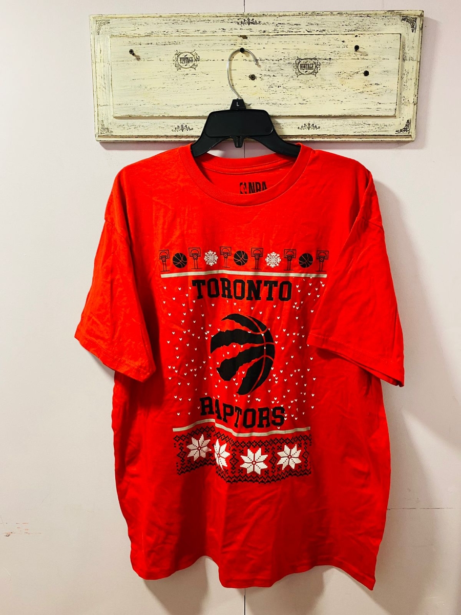 Polera Nba Oficial Toronto Raptor Christamas Roja