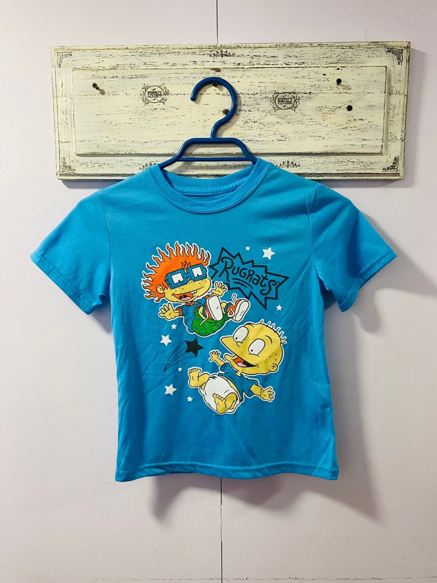 Polera Rugrats para niño color celeste