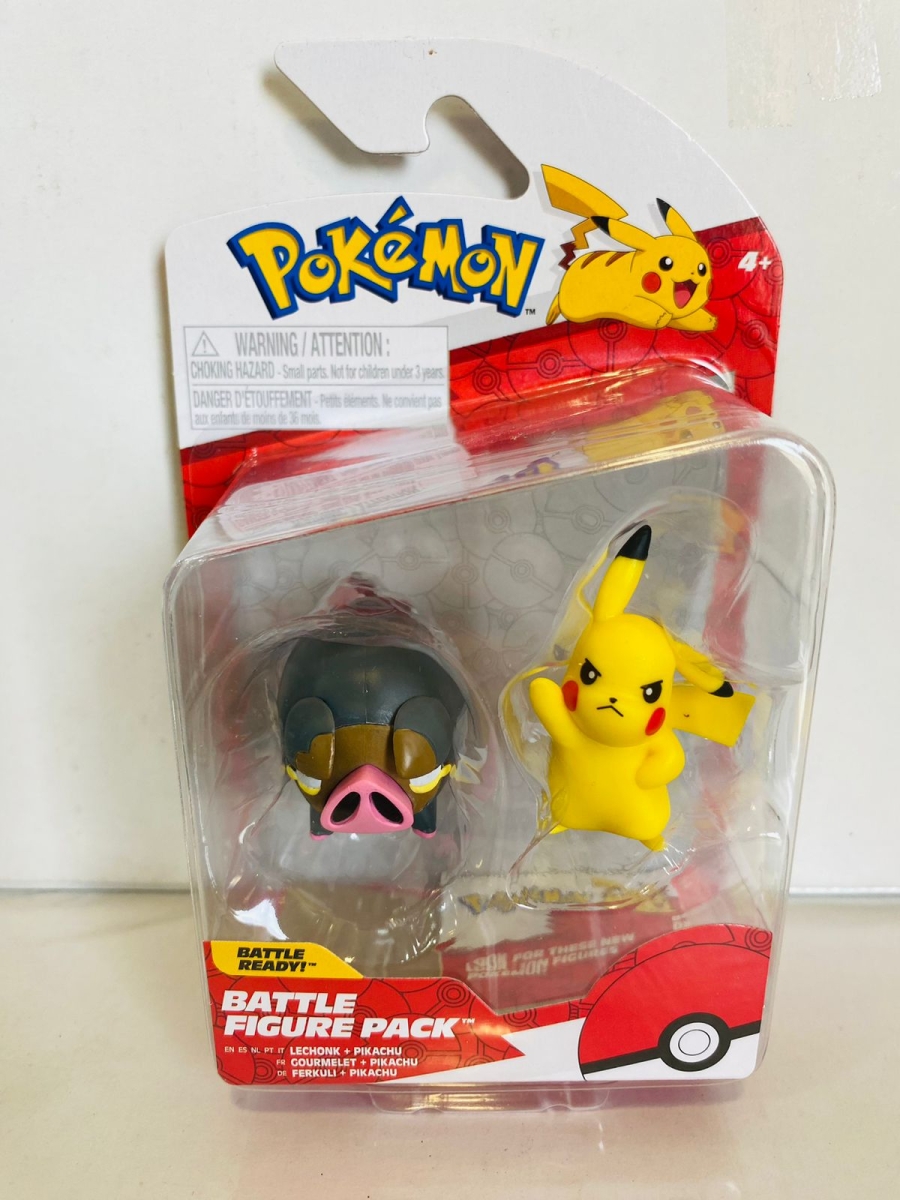 Pack de figuras de batalla de Pokémon Lechonk y Pikachu